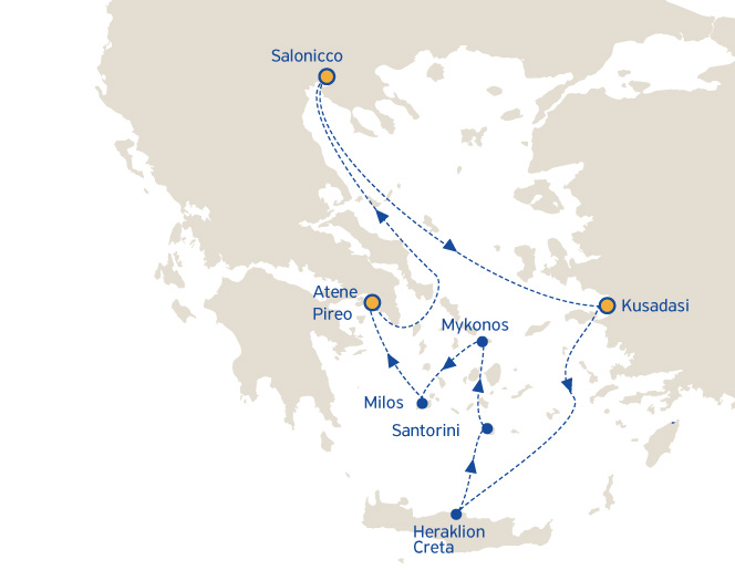 Tour Grecia Classica e Meteore 7 notti + Crociera Egeo Idilliaco 7 notti con volo dall’Italia incluso